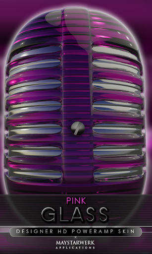 Poweramp skin pink glass