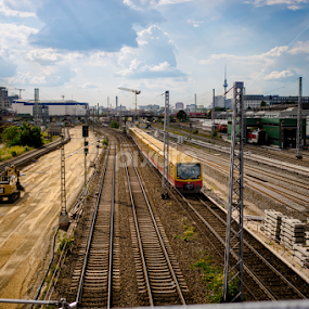 Berlin, S Warschauer Strasse by Manuel Herrmann - Transportation Railway Tracks