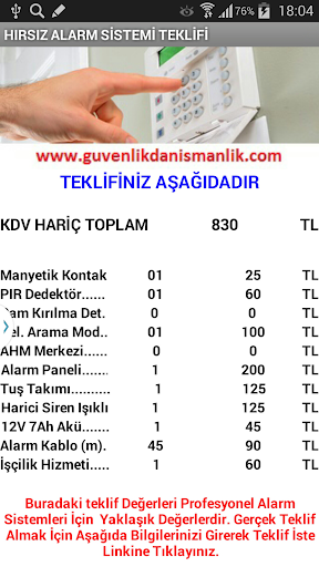 Hırsız Alarm Sistemi Teklif Al