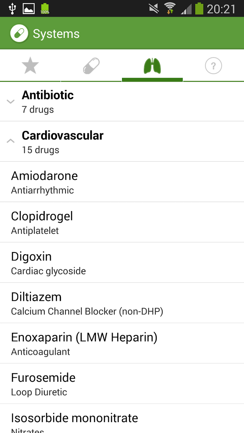 Formulary - Student Drug Guide Screen 2