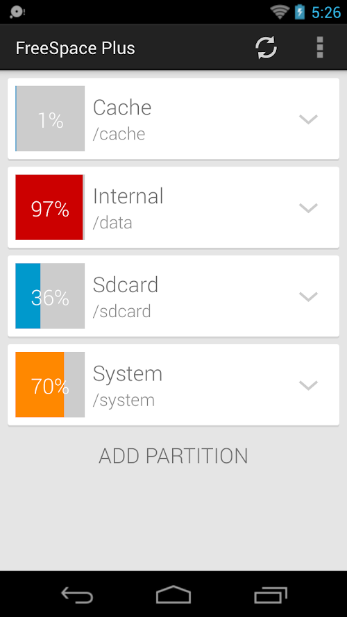 Android application FreeSpace Plus screenshort