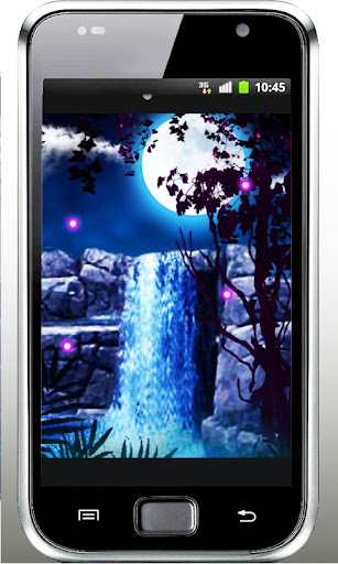 Night Waterfall live wallpaper