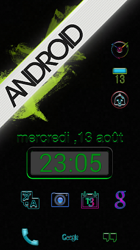 Neon Clock Widget