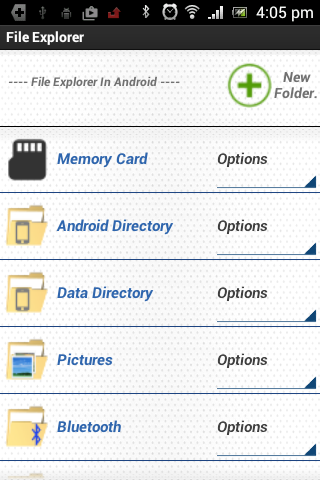 Explorador de Archivos Android