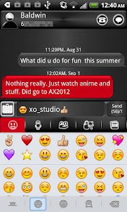 GO SMS COOL RED ANDROID THEME - screenshot thumbnail