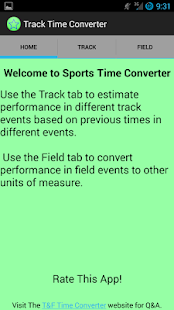 Lastest Track and Field Time Converter APK for PC