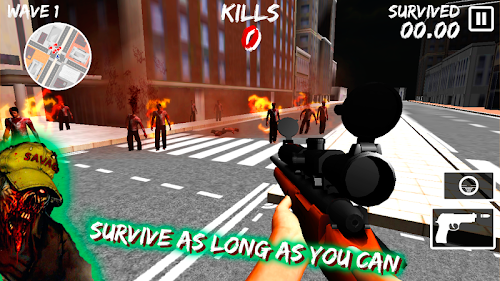 Android application Zombie Sniper Game screenshort