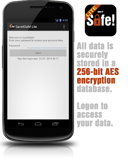 SaveItSafe Lite passwords