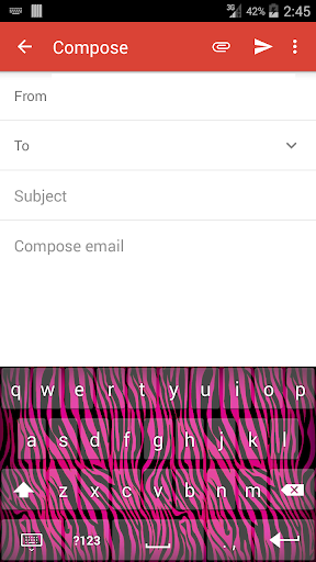 【免費個人化App】Pink Zebra Print Keyboard-APP點子