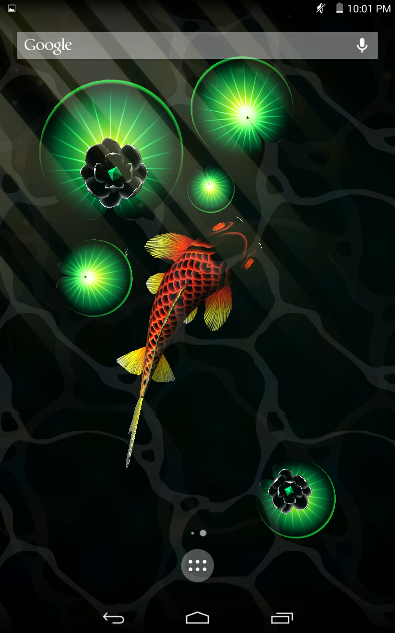 Android application Majestic Koi live wallpaper HD screenshort