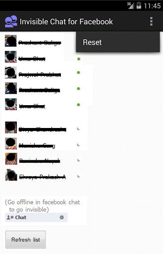 Invisible Chat for Facebook 1.5 screenshots 2