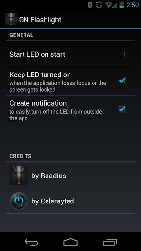 Galaxy Nexus Flashlight