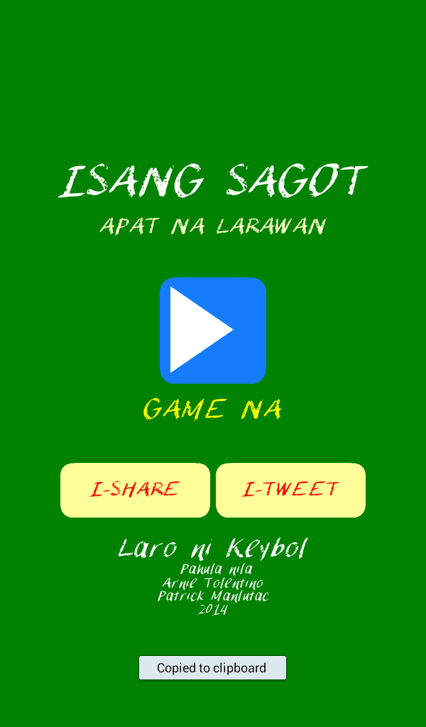Isang Sagot Screen 2