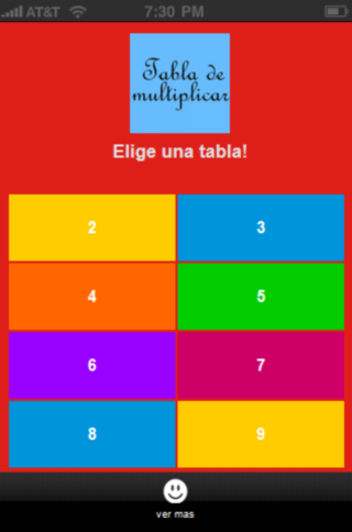 Tabla de multiplicar