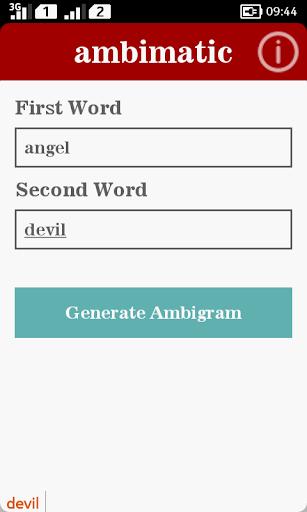 Ambimatic Ambigram Generator