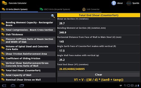 Concrete Calculator Tablet Screenshots 5