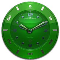 Clock Widget Green Star APK صورة الغلاف