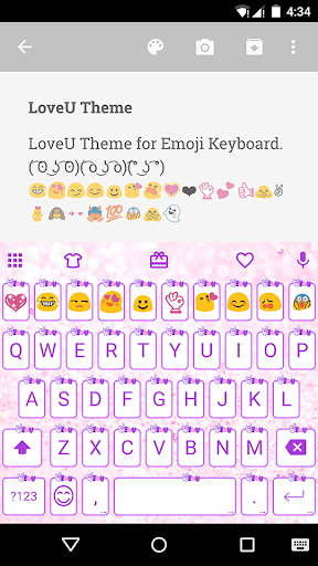Love U Emoji Keyboard Theme