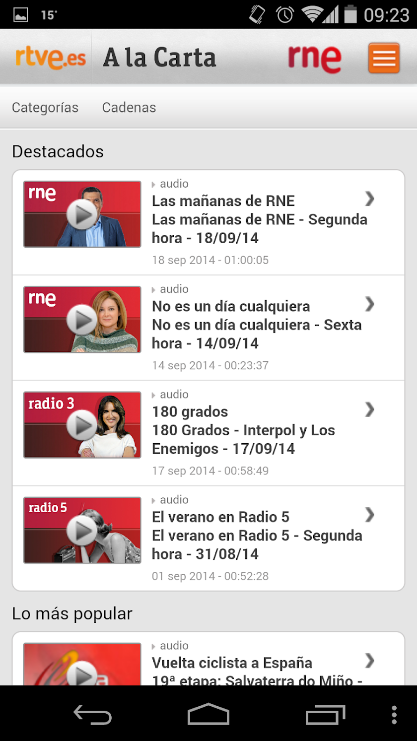 RTVE Móvil Screen 3