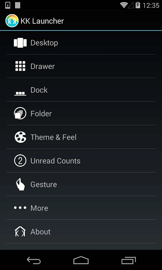 KK Launcher (Lançador KitKat) - Screenshot