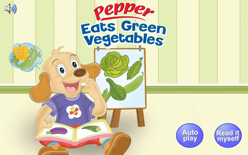 Pepper eats green vegetable