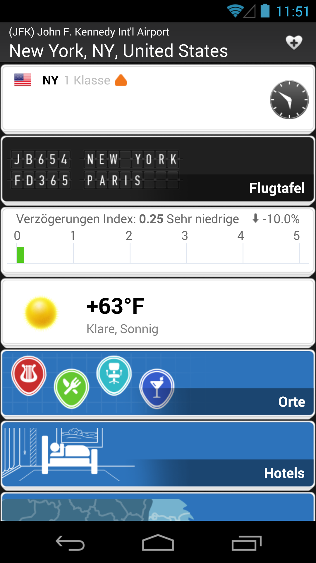 Android application Airline Flight Status Tracking screenshort