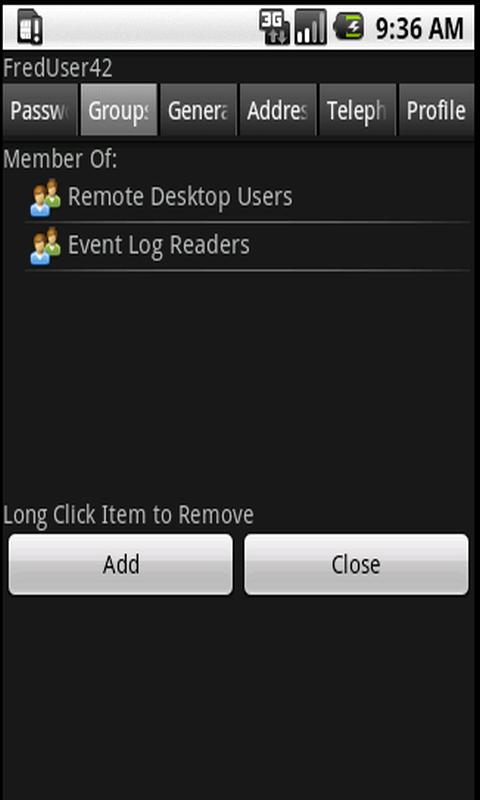    Free ActiveDir Manager- screenshot  
