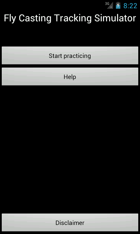 Android application Fly Casting Tracking Simulator screenshort