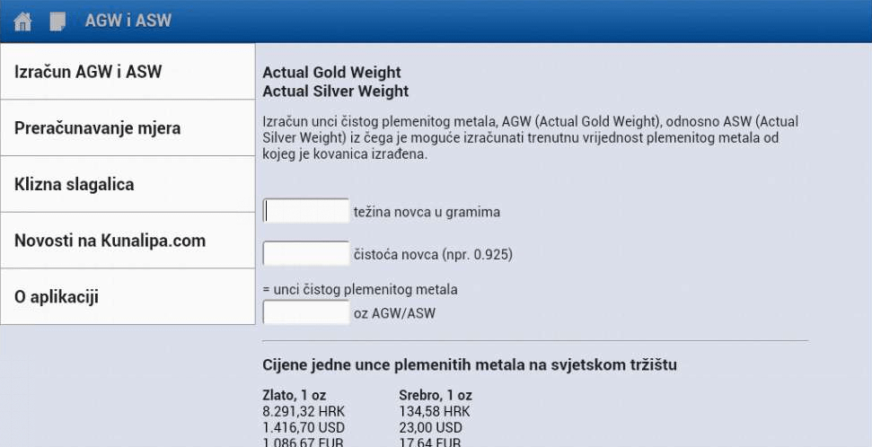    Kunalipa, numizmatika hrvatska- screenshot  