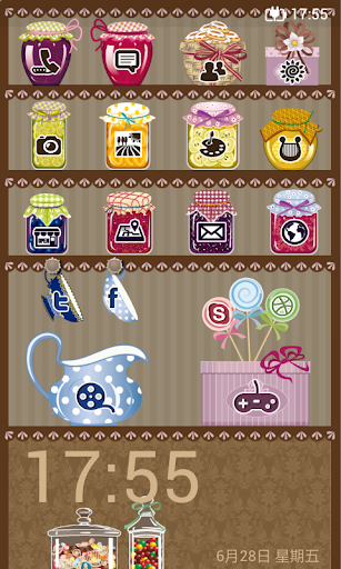 Launcher 8 theme:Candy cabinet