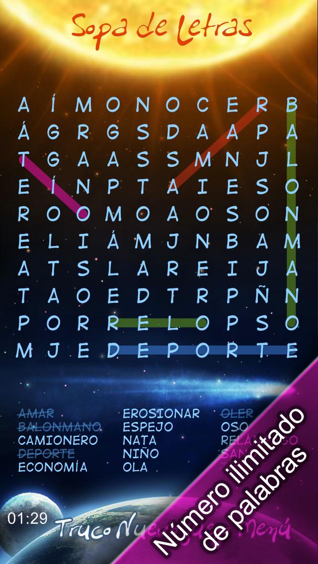 Sopa de Letras Puzzles Screen 3
