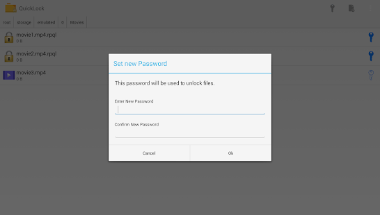 QuickLock - File Locker Free Screenshots 1