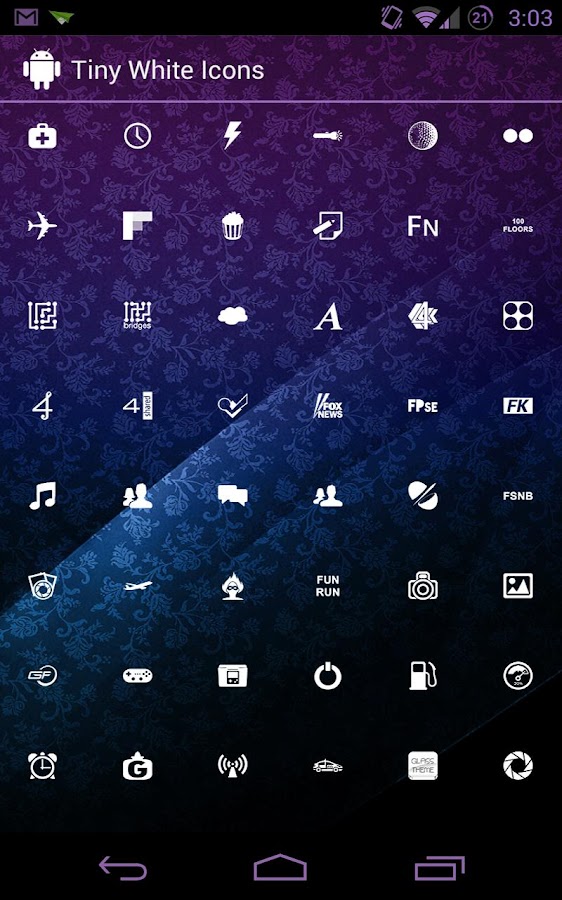   Tiny White Icon Pack- スクリーンショット 