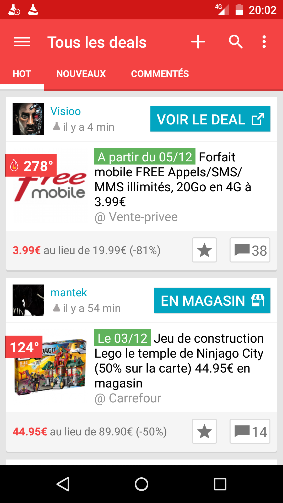 Android application Dealabs – bons plans & promos screenshort