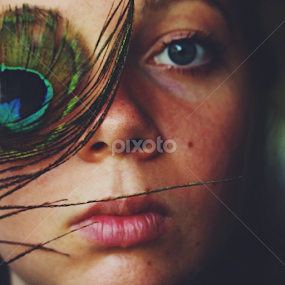 Feather face by Jenna Line - People Portraits of Women
