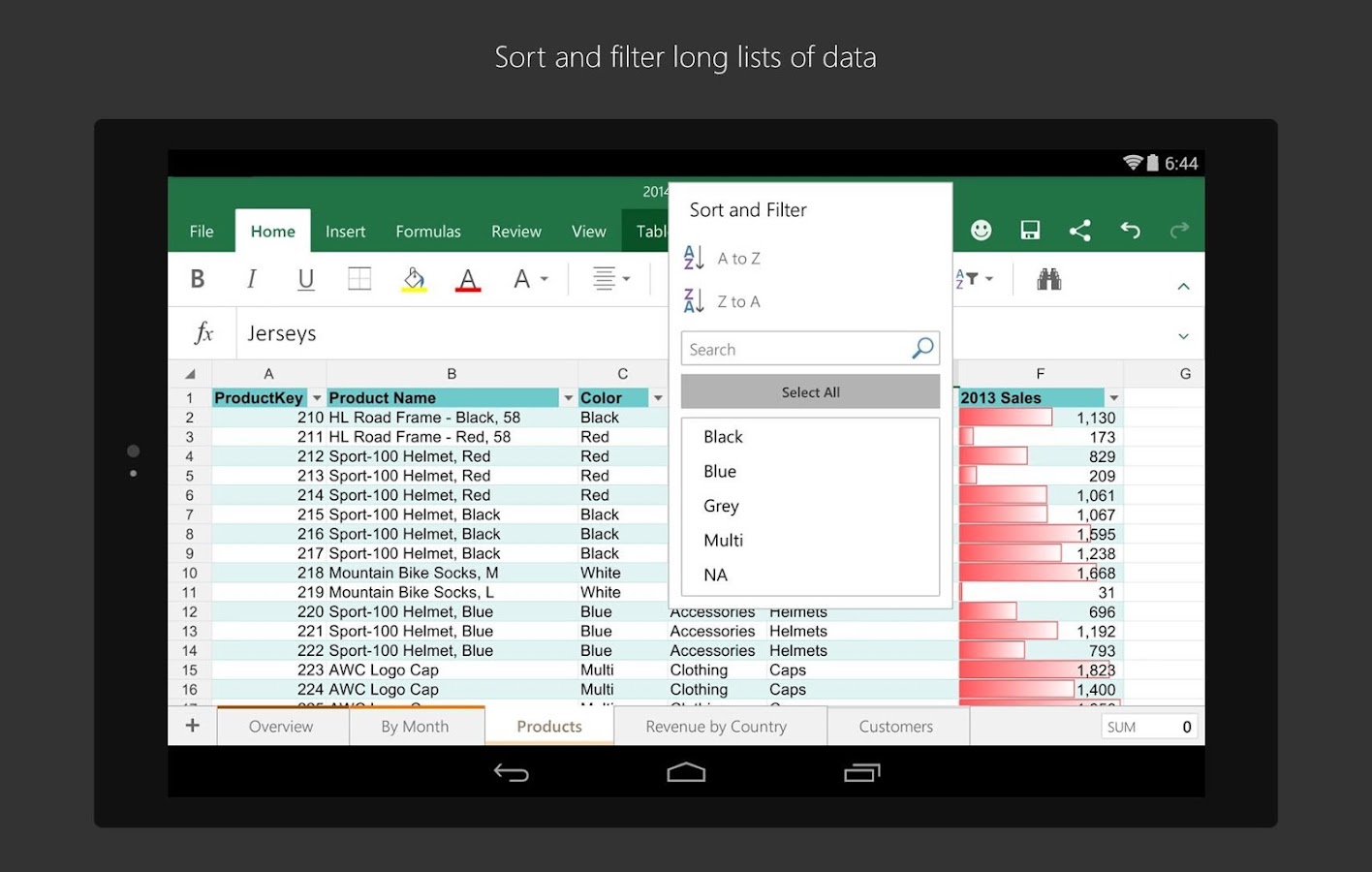 ... app for android phones and tablets microsoft excel for android is made