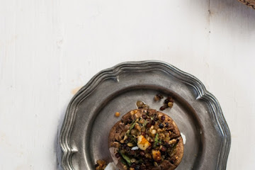 Quinoa and Feta Stuffed Mushrooms