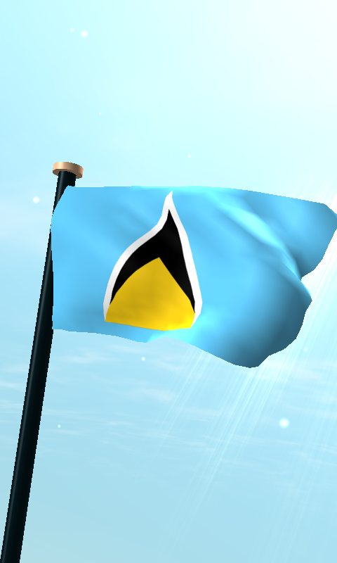 Android application Saint Lucia Flag 3D Wallpaper screenshort