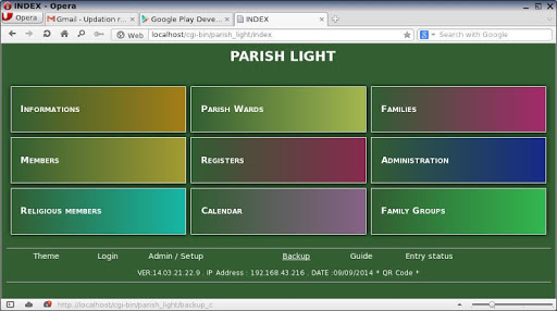 Parish Light -Parish database