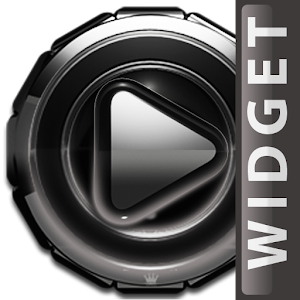 Poweramp  widget - Silver Glow