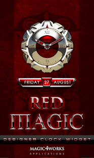 【免費生活App】clock widget RED MAGIC-APP點子