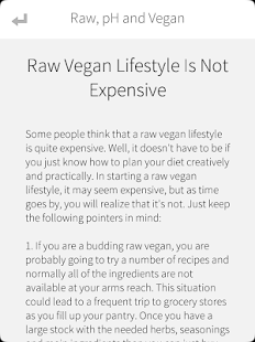 Raw Foods, pH and Vegan Diet Screenshots 2