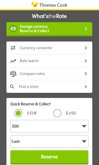Android application Whats The Rate? screenshort
