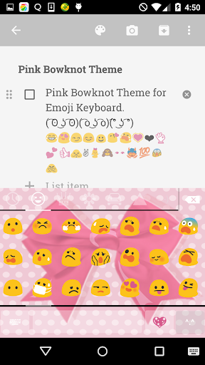 【免費個人化App】Pink Bowknot Emoji Keyboard -APP點子