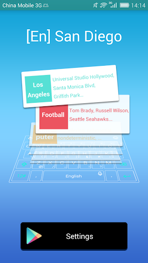San Diego dictionary TouchPal