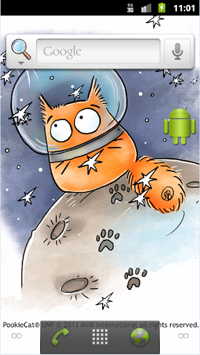 PookieCat® in Space Wallpaper