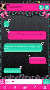 GO SMS - Sugar Bows 2 Screenshots 1