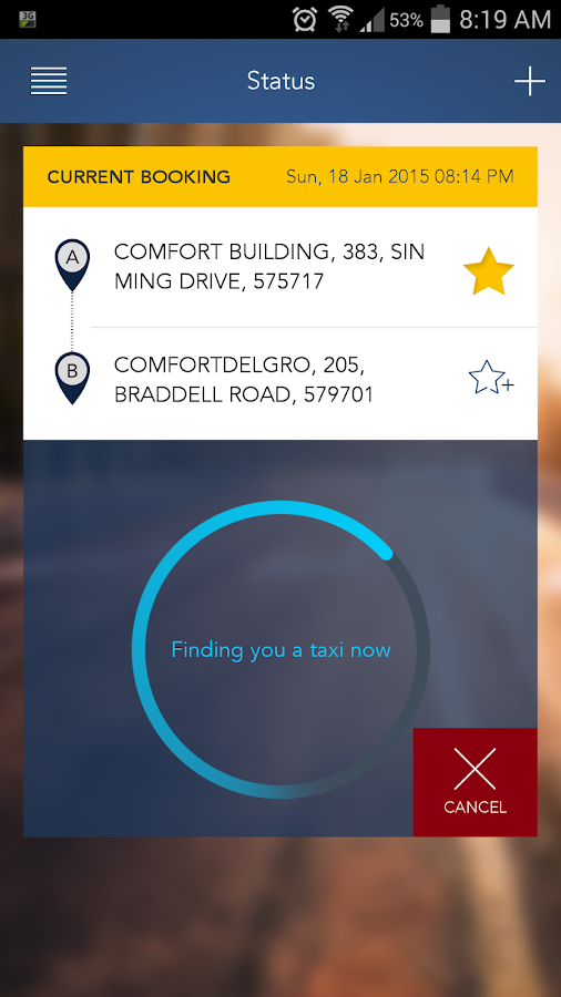    ComfortDelGro Taxi Booking App- screenshot  
