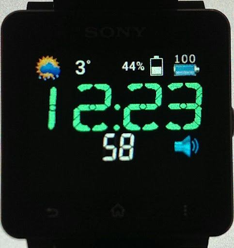 Neon clock for SmartWatch 2