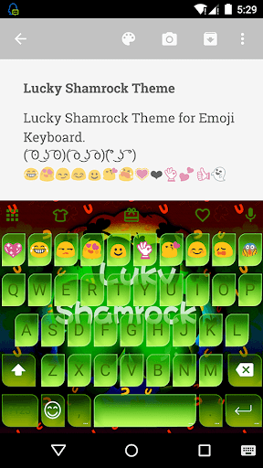 Lucky Shamrock Emoji Keyboard